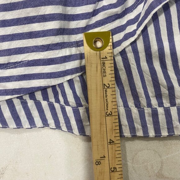 Hint Of Blush Dress Womens 2X‎ Blue White Striped Sleeveless Button-Down - Picture 8 of 9